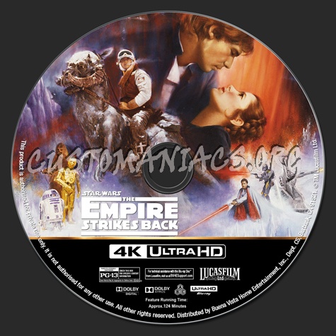 Star Wars: The Empire Strikes Back 4K blu-ray label