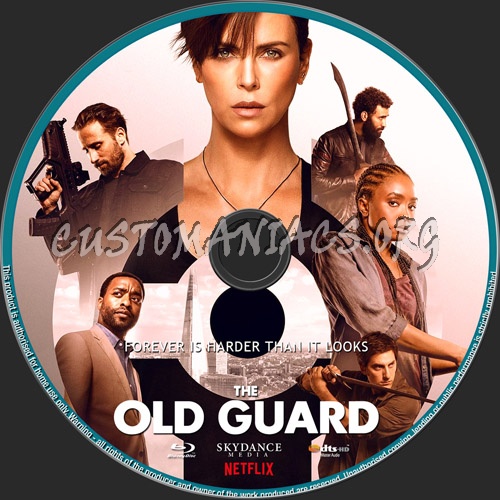 The Old Guard blu-ray label