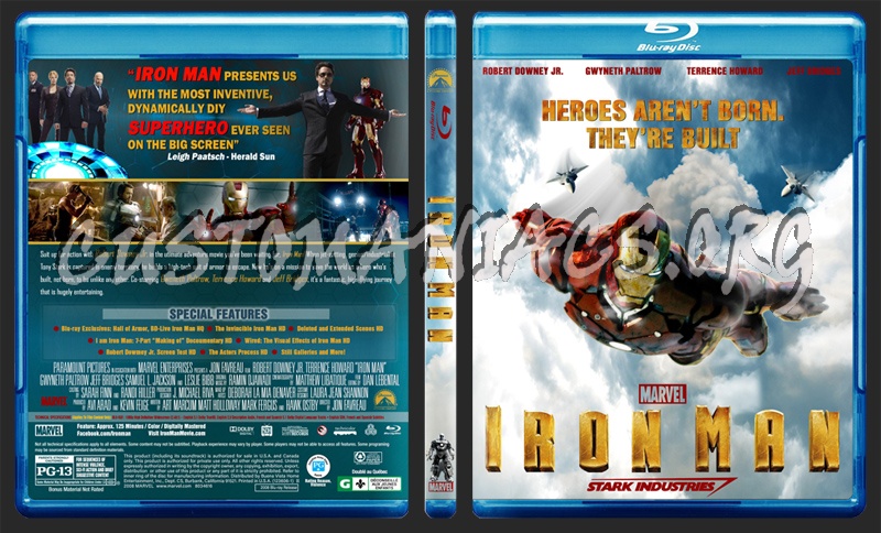 Iron Man blu-ray cover