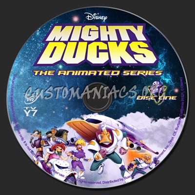Disney's The Mighty Ducks dvd label