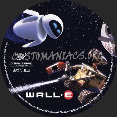 Wall-E dvd label