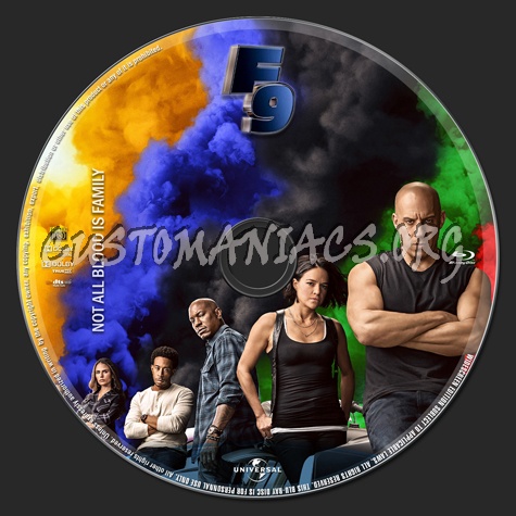 Fast & Furious 9 (2021) blu-ray label