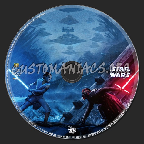 Star Wars - Rise Of Skywalker 3D (2019) blu-ray label
