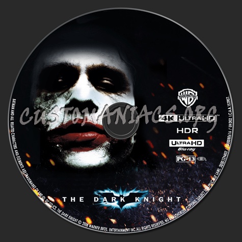 The Dark Knight 4K blu-ray label