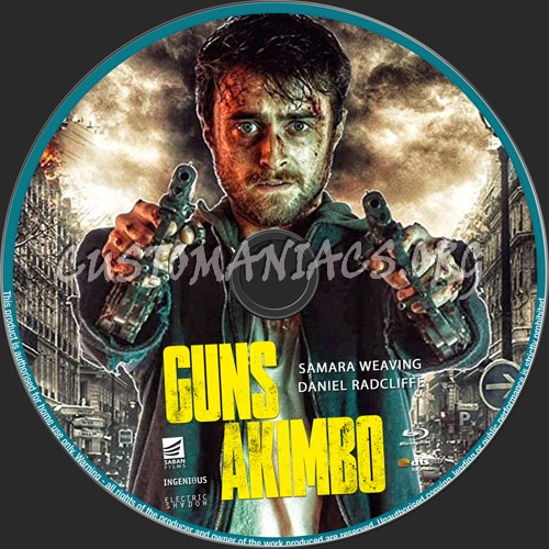 Guns Akimbo blu-ray label